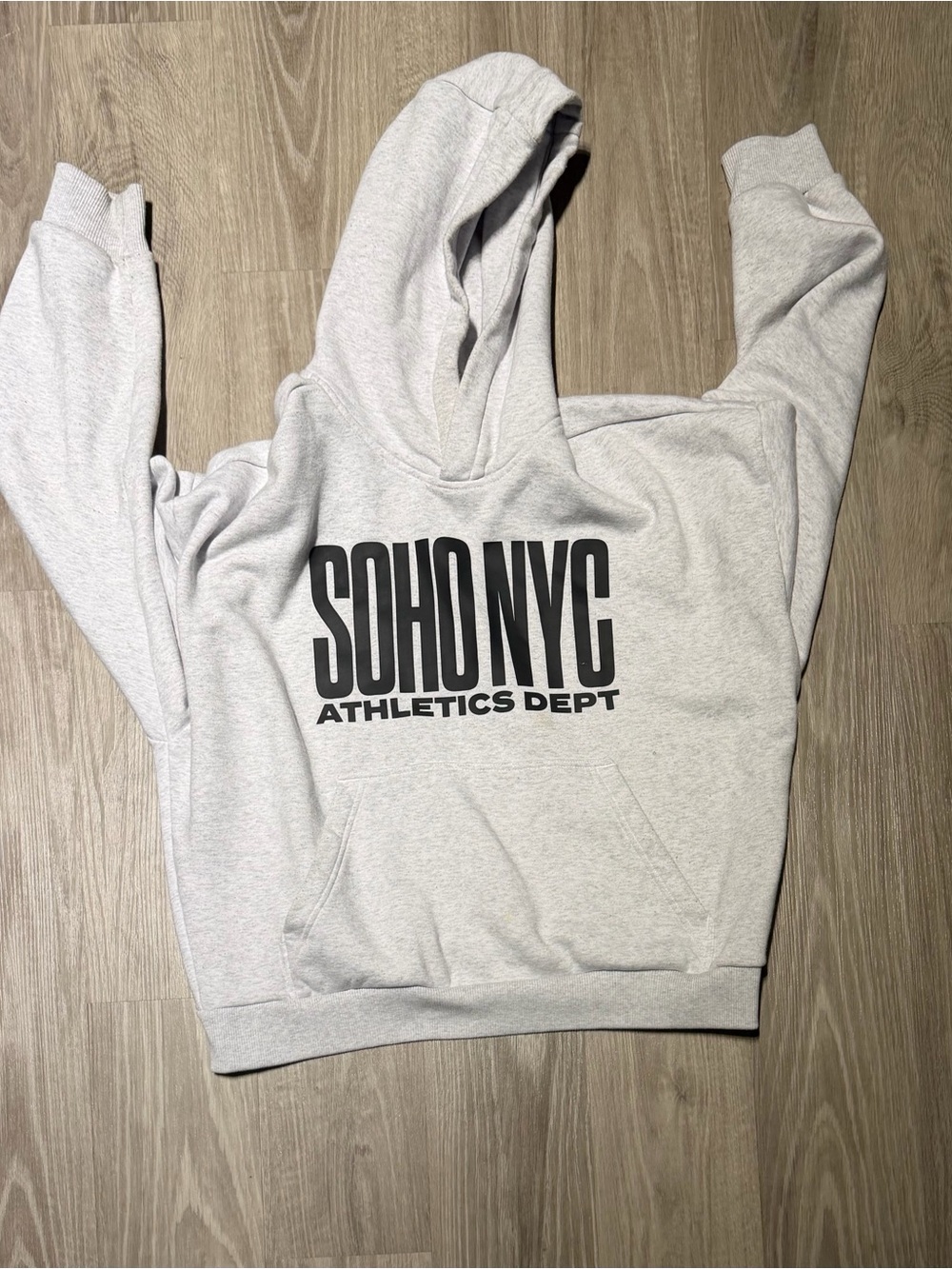 H&M Gray 'SOHO NYC Athletics Dept' Hooded Sweatshirt